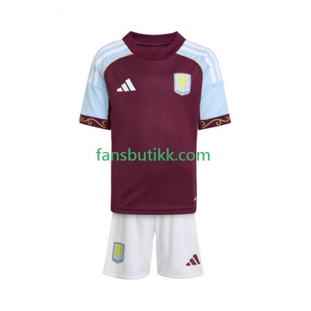 Fotballdrakt Aston Villa Barn Hjemmetrøye 2025-2026 Kortermet